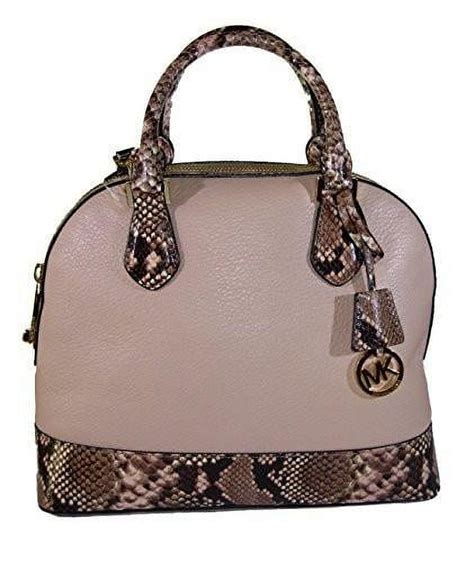 michael kors smythe large dome satchel blush|$398 MICHAEL KORS LARGE SMYTHE BLUSH/PINK SNAKE .